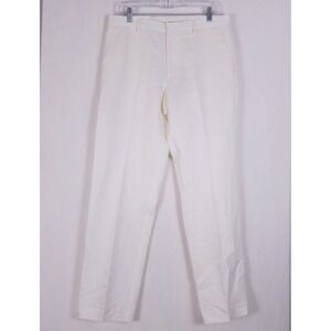 NWT CALVIN KLEIN Dylan Flat Front Dress Pants Straight Fit 33x32 Cotton Linen